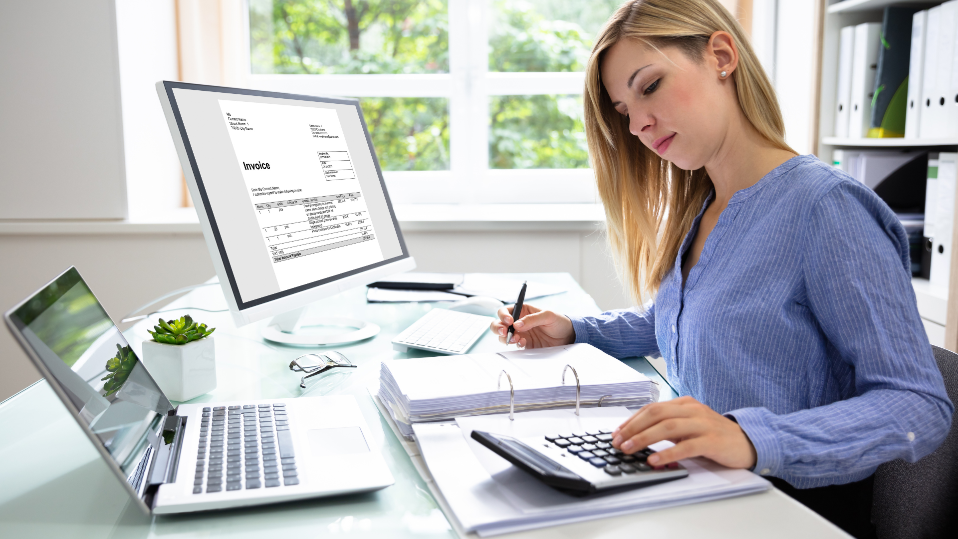 Critical Calculations - Woman Bookkeeping